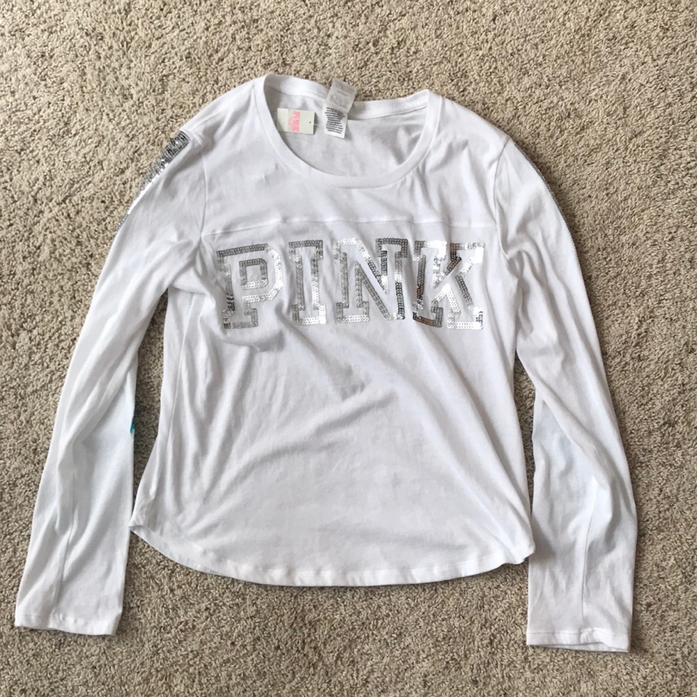 Never worn with tags long sleeve shirt (L) PINK
